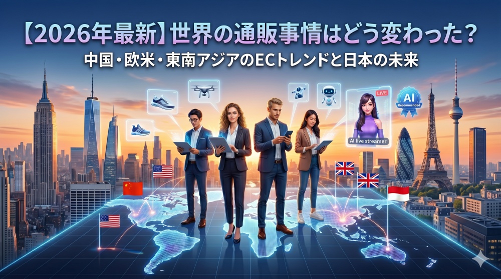 【2026年最新】世界の通販事情はどう変わった？中国・欧米・東南アジアのECトレンドと日本の未来