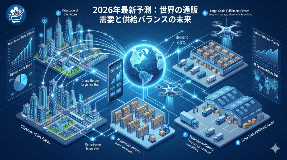 【2026年最新】世界の通販需要と供給バランスの現在地：物流危機とAI革新がもたらす新時代