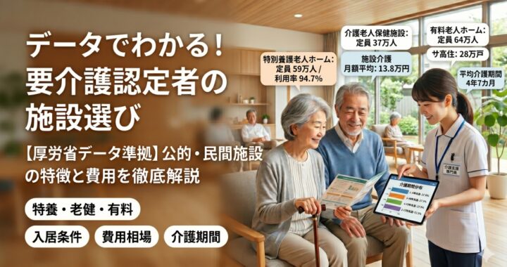 要介護認定者が入所できる施設一覧｜種類・費用・条件をデータで徹底比較
