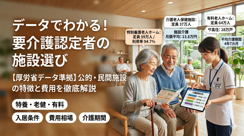 要介護認定者が入所できる施設一覧|種類・費用・条件をデータで徹底比較