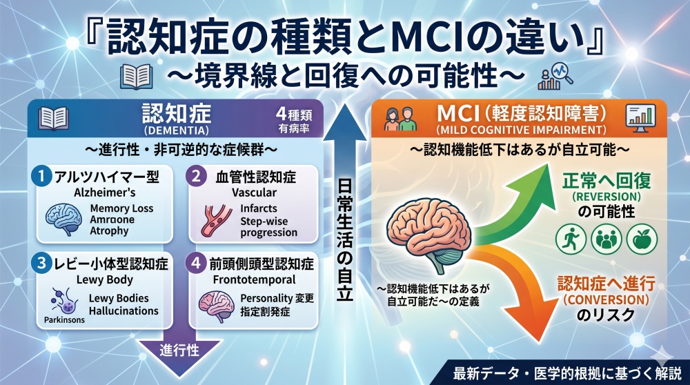 認知症とMCI（軽度認知障害）の境界線